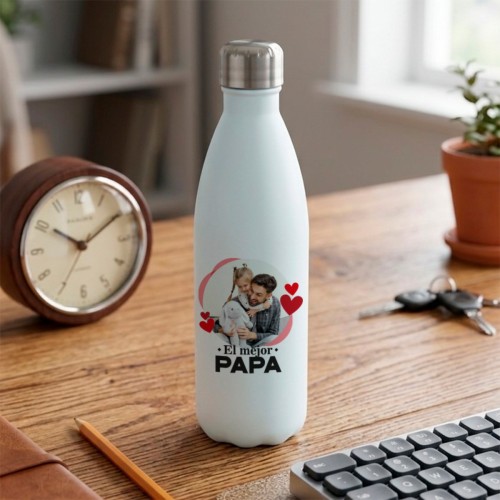 Botellas personalizadas de acero inoxidable con nombre o fotos